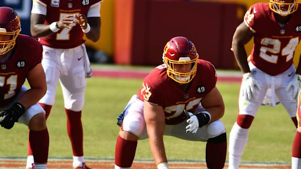 Chase Roullier Snap Balt © Brad Mills-USA TODAY Sports